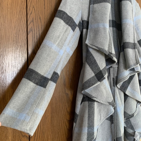 {Favlux} Plaid Ruffle Front Jacket - Picture 3 of 7